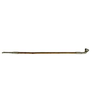 Vintage Asian Bamboo And Brass Long Traditional Smoking Pipe 19"